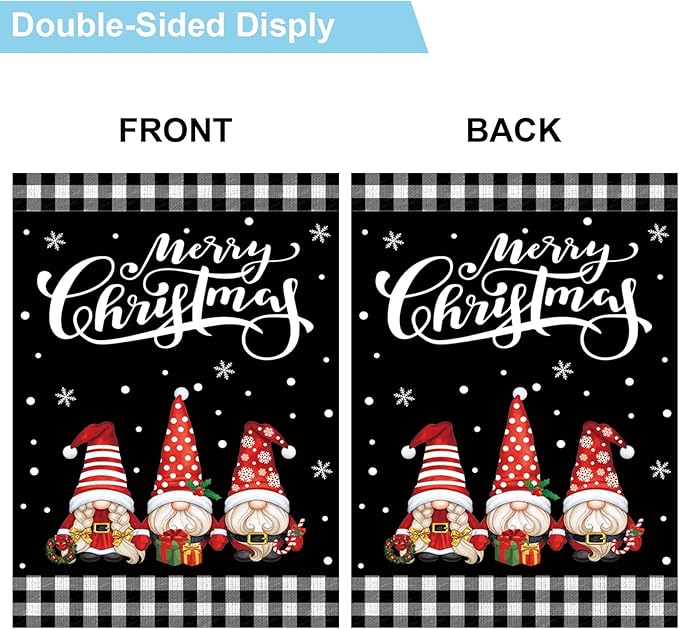 Set of 10 Gnome Seasonal Garden Flags,Double Sided 28 x 40 Inch Yard Flags,Large House Flags for outside, Christmas Spring Seasonal Flag for Outdoor,Holiday Garden Flags for All Seasons