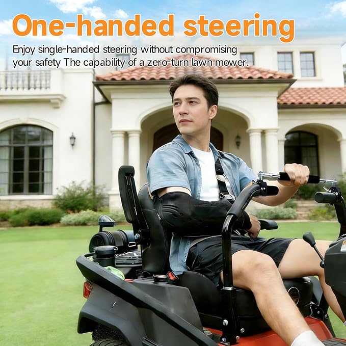 Zero-Turn Mower Steering Bar, Single-Hand Control Bar with Quick-Release Design, Mower Accessory Handle, Stainless Steel Material, Compatible with All Zero-Turn Mower Models