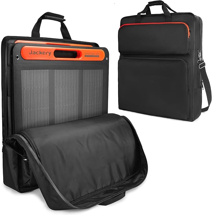 Solar Panel Storage Bag Compatible with 2 Jackery 100W / 200W, Padded Portable Solar Panel Travel Bag Compatible with Jackery SolarSaga (100W | 25.2"×22"×4.5")
