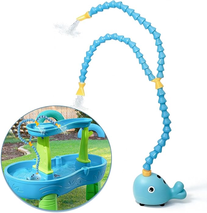 Rechargeable Water Table Pump,Kids Sand Water Play Pump,3 Spray Modes,Compatible with Most Outdoor Toddler Activity Table on Market,IPX7 Waterproof Design (3000mAh)