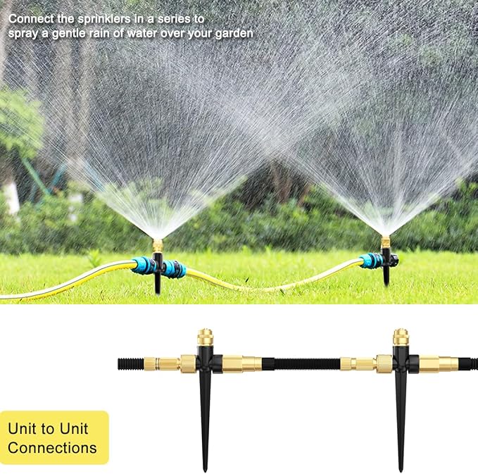 FANHAO Professional Garden Hose Nozzle + 2 Pack Lawn Sprinkler