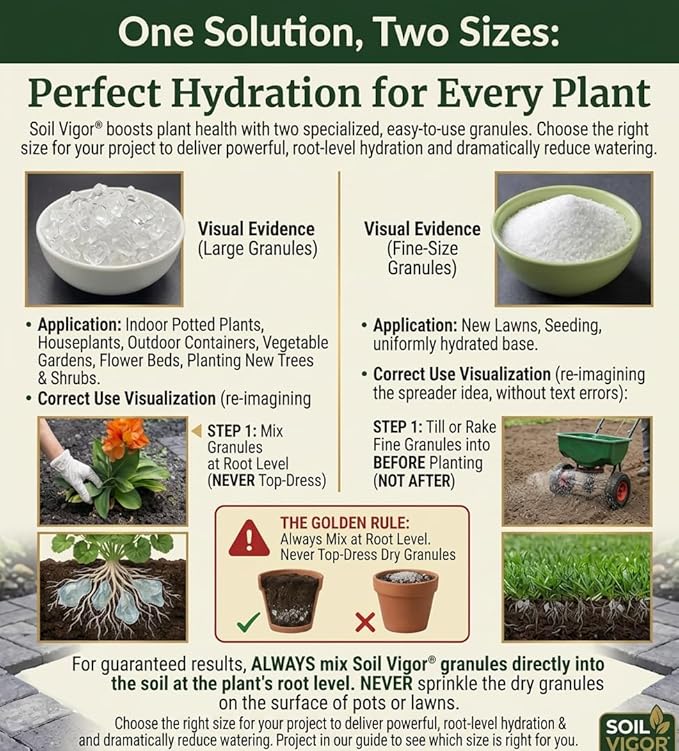 Super Absorbent Polymers Moisture and Fertilizers Keeper for Plants (5 Lb.)
