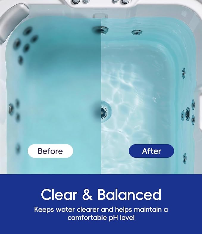 SummerBuddy 5-in-1 Weekly Hot Tub Cleaner, Clarifier, Conditioner – Spa Weekly Care Controls Oils & Residue, Helps Keep Water Balanced All Week – Ideal for All Spa Types (4-Week Kit)