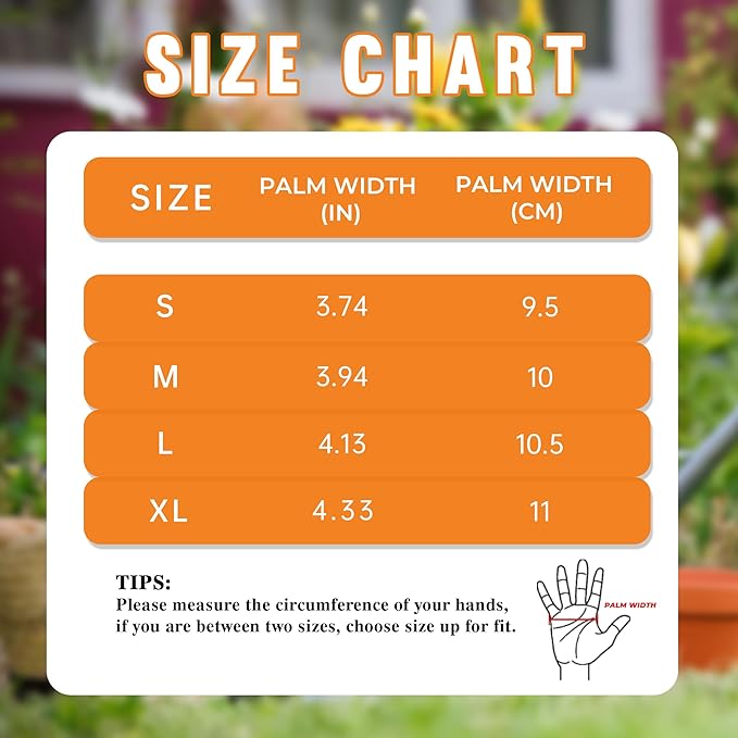HANDLANDY Leather Gardening Gloves for Women, Scratch Resistant Breathable Ladies Rose Pruning Garden Gauntlet Yard Gloves, Gift for Gardeners (Khaki, L)
