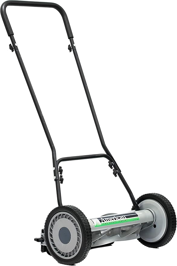 Great States American Lawn Mower 1815-18 18-Inch 5-Blade Reel Lawn Mower & American Lawn Mower Co. SK-2 Reel Lawn Mower Hand Sharpener, Orange