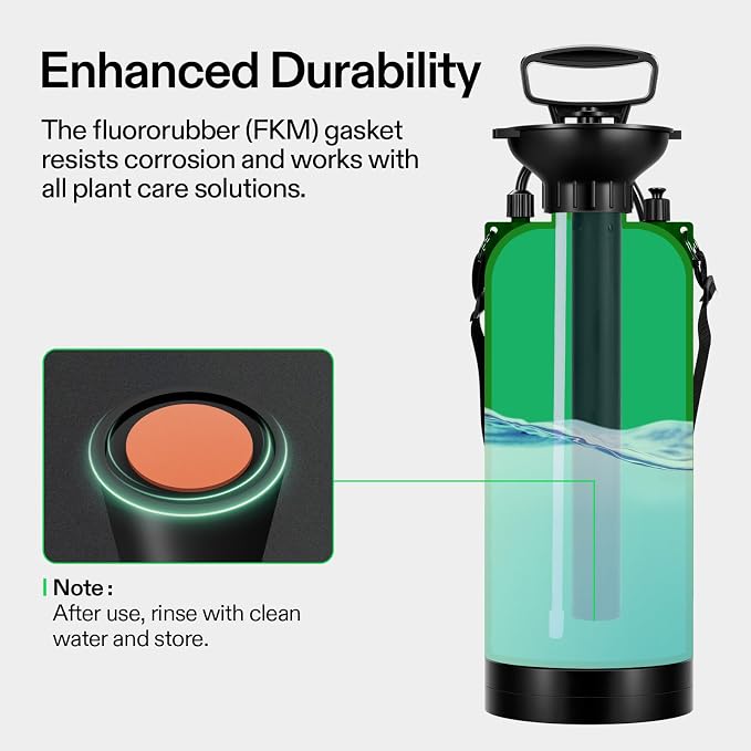 VIVOSUN Pump Sprayer 2 Gallon, Pressurized Lawn & Garden Water Spray Bottle with Adjustable Shoulder Strap, Pressure Relief Valve, for Spraying Plants, Garden Watering and Cleaning