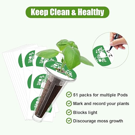105 Pcs Grow Sponges and Hydroponics Plant Food Compatible with Aero Garden and All Brands - Seed Pods Lables and Indoor Plant Fertilizer for Z214 Indoor Garden Hydroponics Growing System