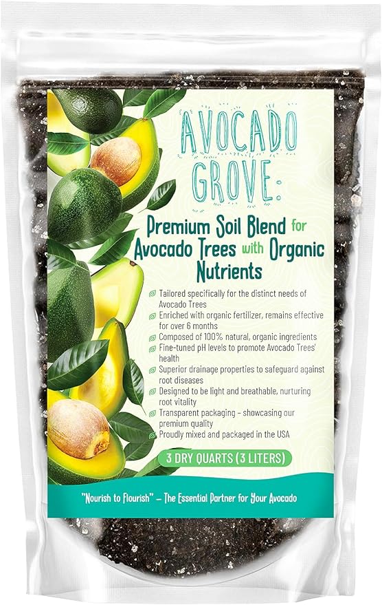 GARDENWISE Avocado Tree Soil – Premium Organic Potting Mix for Avocado Trees | Tailored pH & Organic Nutrients | Fast-Draining & Moisture-Retaining | Indoor & Outdoor Use (4 QUARTS)