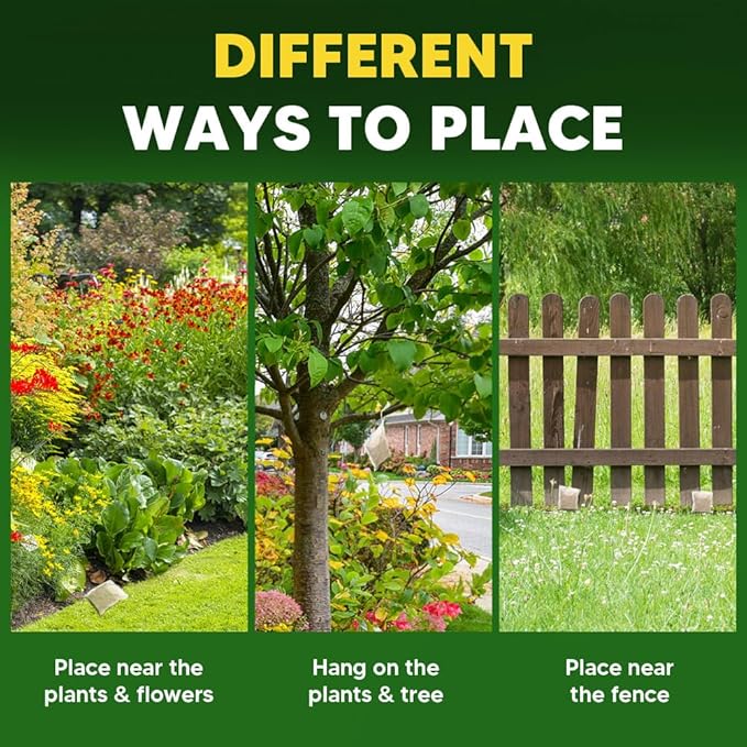 LAQDECDV Deer Repellent, Rabbits Repellent Outdoor, Deer Repellant for Garden, Deer and Rabbit Repellents for Plant, Deers Deterrent for Yard, Keep Deers Away from Flowers, Safe and Easy to Use-10P