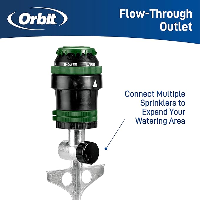 2-Pack Orbit 58573N H2O-Six Gear-Drive Sprinkler on Metal T-Spike