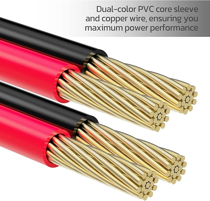10AWG SAE Extension Cable 10 Gauge SAE to SAE Extension Cord with Two Prong Connectors for Solar RV Automotive (10FT)