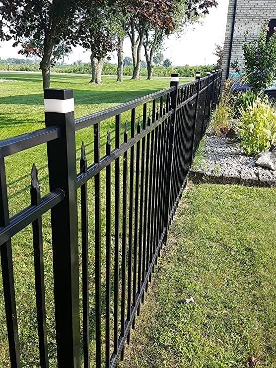 Solar LED Fence Post Cap Light 2x2 Inch (5x5cm) - for Wrought Iron, Aluminum & Garden Fences, Waterproof Outdoor Solar Lights(White Light) (8)