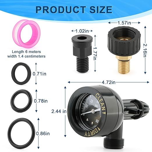 𝐔𝐩𝐠𝐫𝐚𝐝𝐞𝐝 R0357200 Air Gauge Release Valve Assembly Replacement for Zodiac Jandy Pool and Spa Filters R0357200 Valve Replacement for CV & CL, DEV & DEL, JS Series