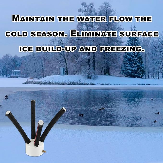 Large Pond Diffuser for Outdoor Bubbling- High Efficiency Sinking Pond Aquatic Aerators and Deicer for Improved Filtration-Fish Pond Part Essential for Healthy Aquatic Environment-Reduces Scum.