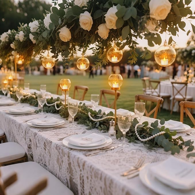 White Flameless Tea Lights - 50 Pack Commercial Grade LED Tea Lights for Large Weddings, Events & Modern Home Decor (White Base, 50 Pack)