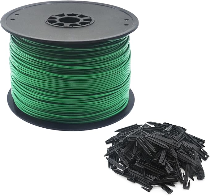 Universal 1500FT Robotic Mower Boundary Wire Automatic Lawnmower Perimeter Wire and 200PCS 3.3" Plastic Boundary Wire Stakes