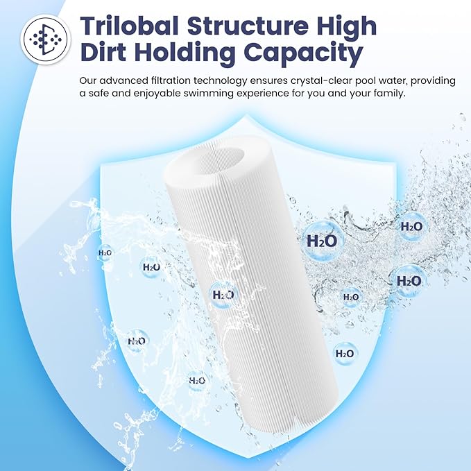 4CH-949 Spa Filter Compatible with Unicel, Pleatco PWW50L, Filbur FC-0172, SD-01143, 817-4050, Baleen AK-90091, Rising Dragon 50, Waterway Teleweir 50 sqft hot tubs Filter Cartridge, 2 Pack