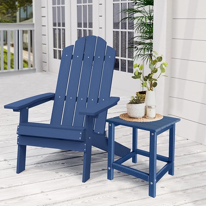 GARDENSTAR Outdoor Side Tables Adirondack, HDPE Small Table for Patio,Outside End Table for Porch, Deck, Pool, Weather Resistant/Easy Maintenance