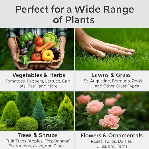 Gardenera 13-13-13 Slow Release Granular Fertilizer – All Purpose Plant Food 13 13 13 for Outdoor Grass, Vegetables, Roses, Flowers, Shrubs, Trees. Lawns, Gardens, Potted Plants (2 Quarts)