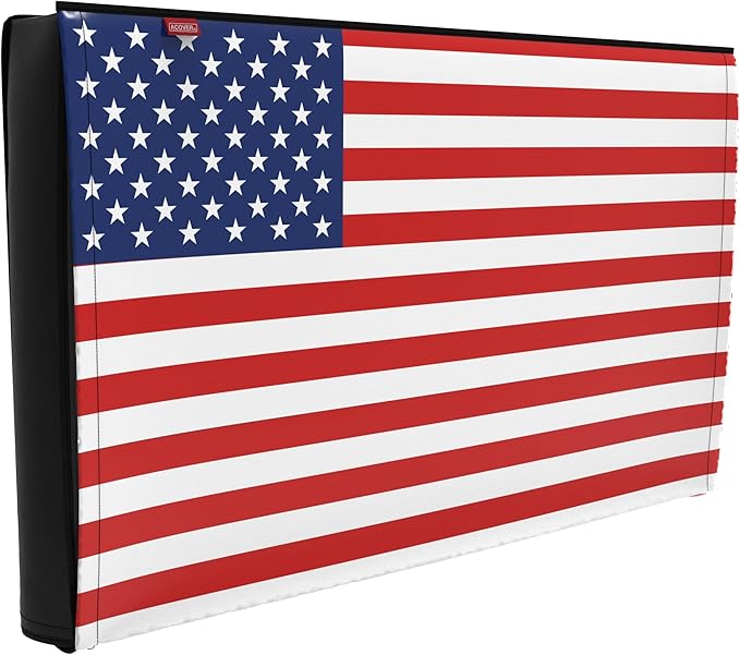Outdoor 22"-24"-26" TV Set Cover,Scratch Resistant Liner Protect LED Screen Best-Compatible with Standard Mounts and Stands (American Flag)