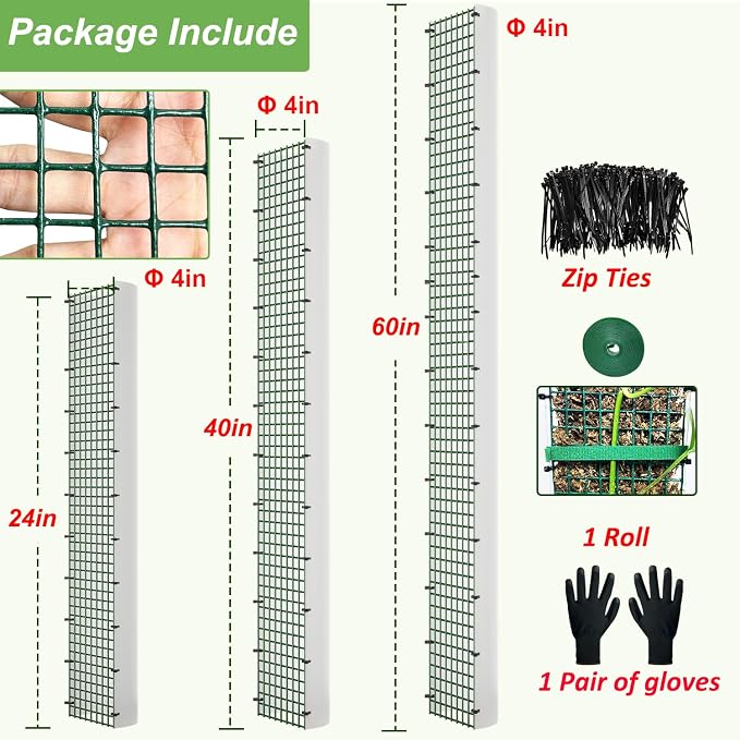 60"/40"/24" Metal Moss Pole, D Shape Sphagnum Moss Pole, Moss Poles for Climbing Plants, Monstera, Indoor Climbing Plants (1 Each of 60" 40" 24")