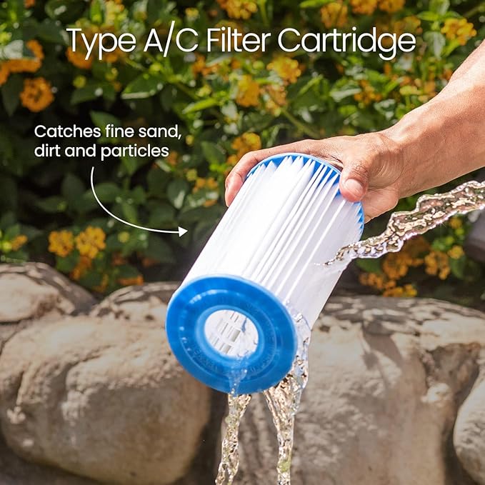 Funsicle Type A/C Filter Cartridge 2-Pack, Replacement Pool Filter Cartridges, Adults