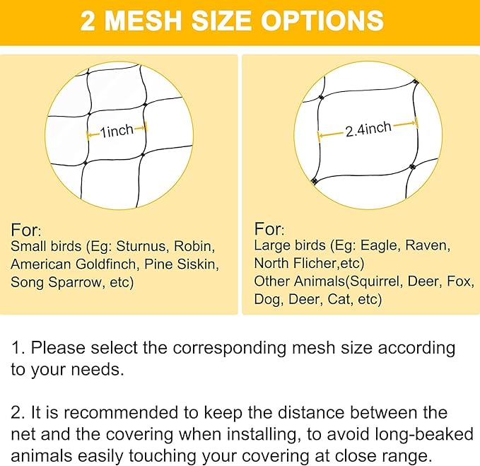 BSTPCOO 100'x100' Bird Netting for Chicken Coop, Heavy Duty Nylon 1" Mesh Poultry Netting Chicken Nettings Roof Hawk, Aviary Nettings Deer Fence Garden Net for Fruits Trees Plant