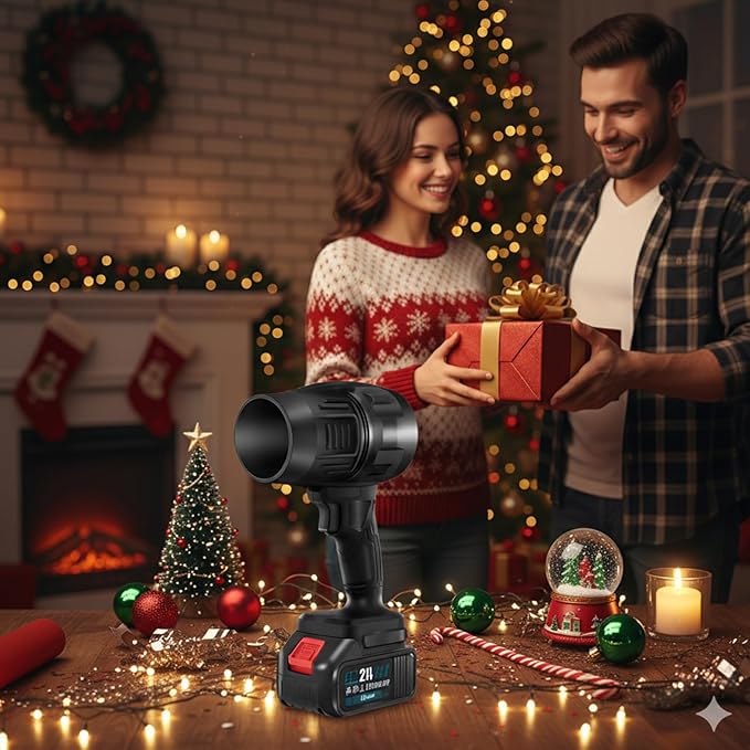 Saker Cordless Leaf Blower Portable Dust Cleaner Handheld Lightweight Blowers 180000 RPM with Adjustable Speed for Patio Cleaning, Drying,Camping Gifts 2 Batteries BF170 Black