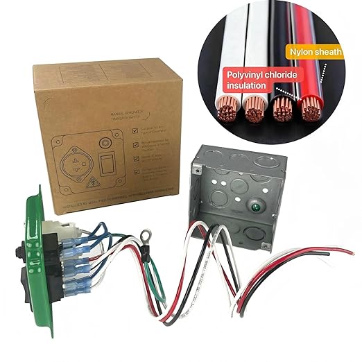 Interruptores de Transferencia para Generadores 20 A 120V,Suitable for Any Generator Type, Neutral generators, and Solar Systems, for Indoor, Outdoor, and RV use (Green)