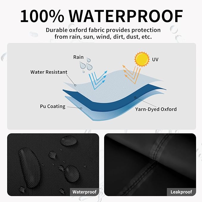 Easy-Going Patio Hanging Egg Chair Cover, UV Resistant Waterproof Outdoor Double Seat Swing Chair Cover with Zipper, Black