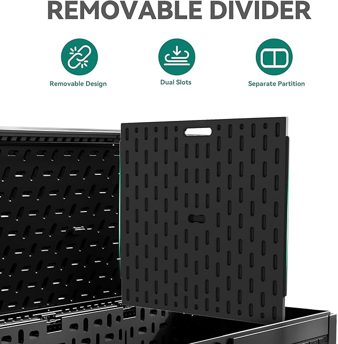YITAHOME 320 Gallon Extra Large Deck Box, Double-Wall Resin Outdoor Storage Box with Flexible Divider for Patio Cushions Pool Supplies Garden Tools, 1000lbs Load Capacity, Lockable&Waterproof (Black)