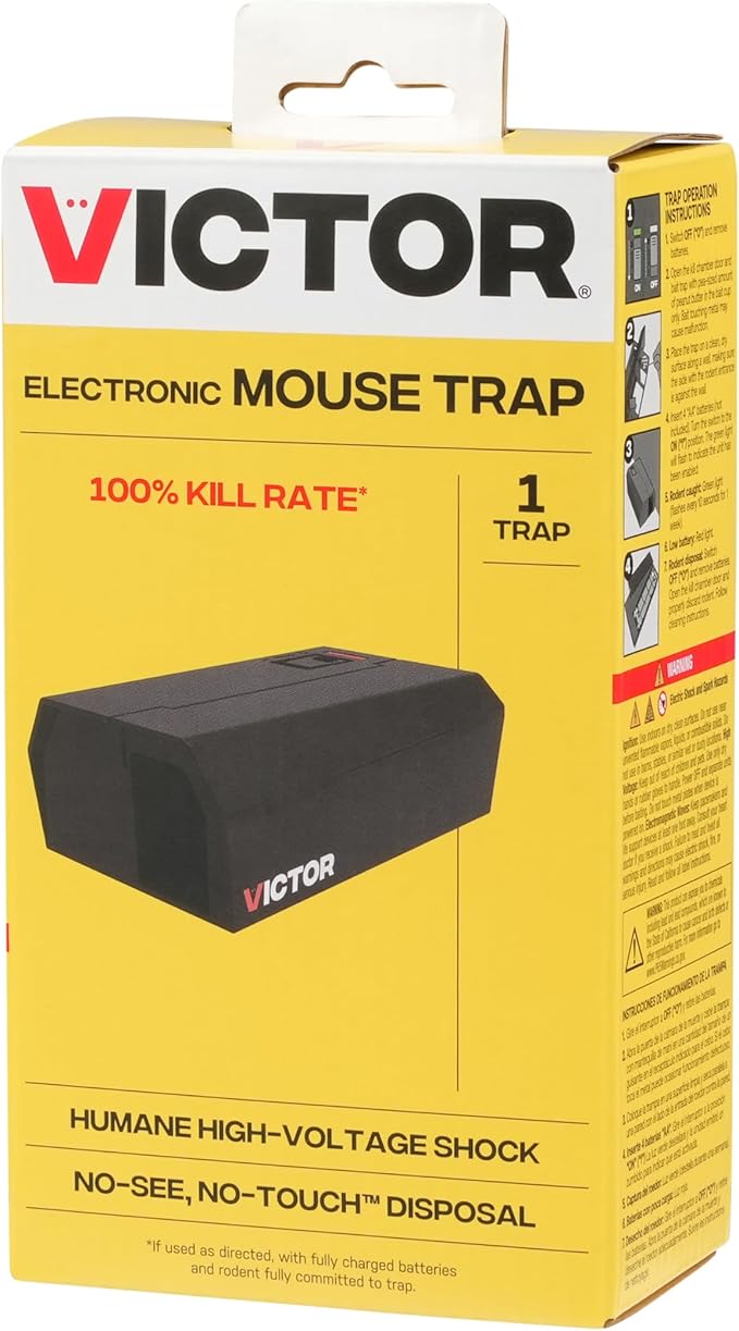 Victor Electronic Mouse Trap Humane Mouse Traps Indoor for Home - M250B - No Touch Electric Mouse Traps for Home (Pack of 4)