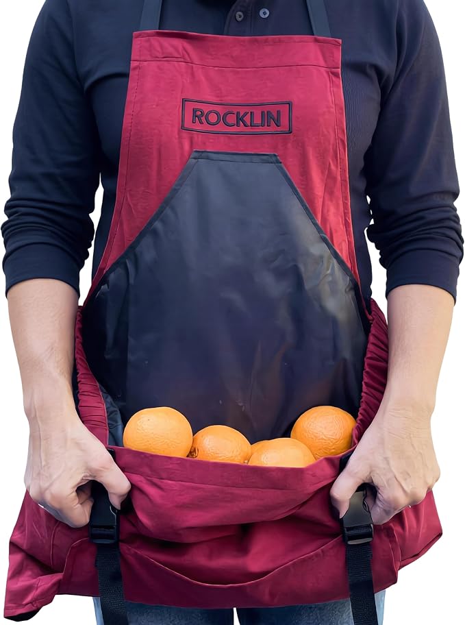 Rocklin Garden Apron – Heavy Duty Canvas Garden Apron for Women & Men | Waterproof Lining with Deep Harvest Pouch