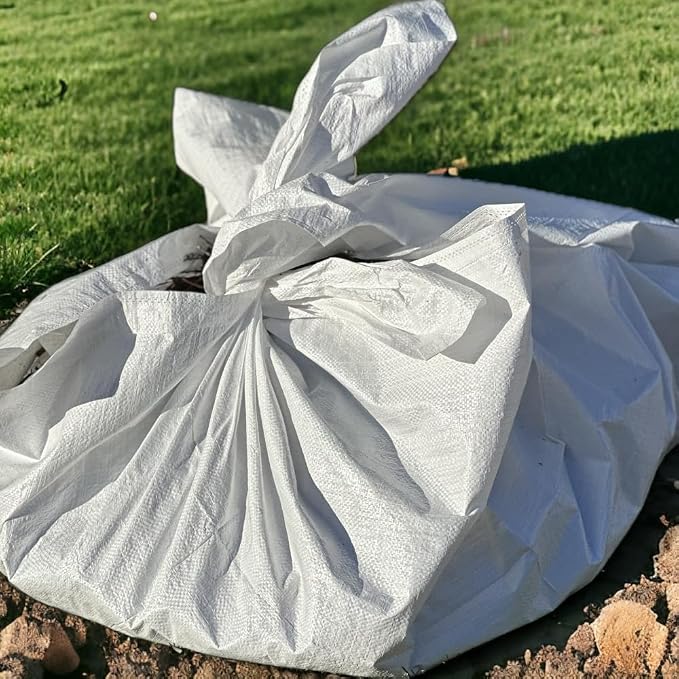 AK TRADING CO. 80 Inch x 80 Inch White Plastic Poly Sheets - Heavy-Duty Landscaping and Gardening Tarp for Easy Cleanup (50)