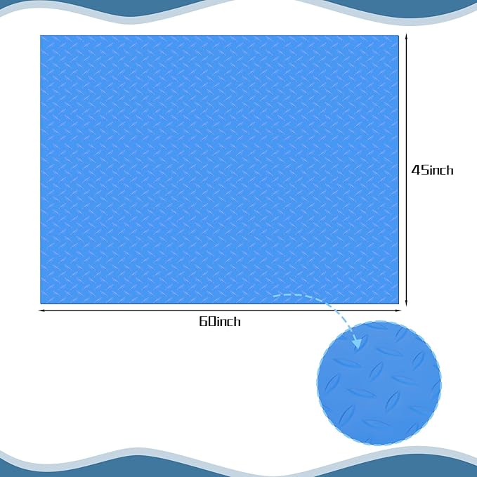 45x60 inches Swimming Pool Ladder Mat Protective Swimming Pool Step Pad for Above Ground Swimming Pool Ladder Pad Vinyl Non-Slip Pool Liner
