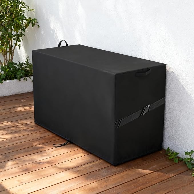 Outdoor Storage Box Cover，Waterproof Resin Storage Bin Cover Deck Box Covers-23.22"L x 22.44"W x 6.69"H