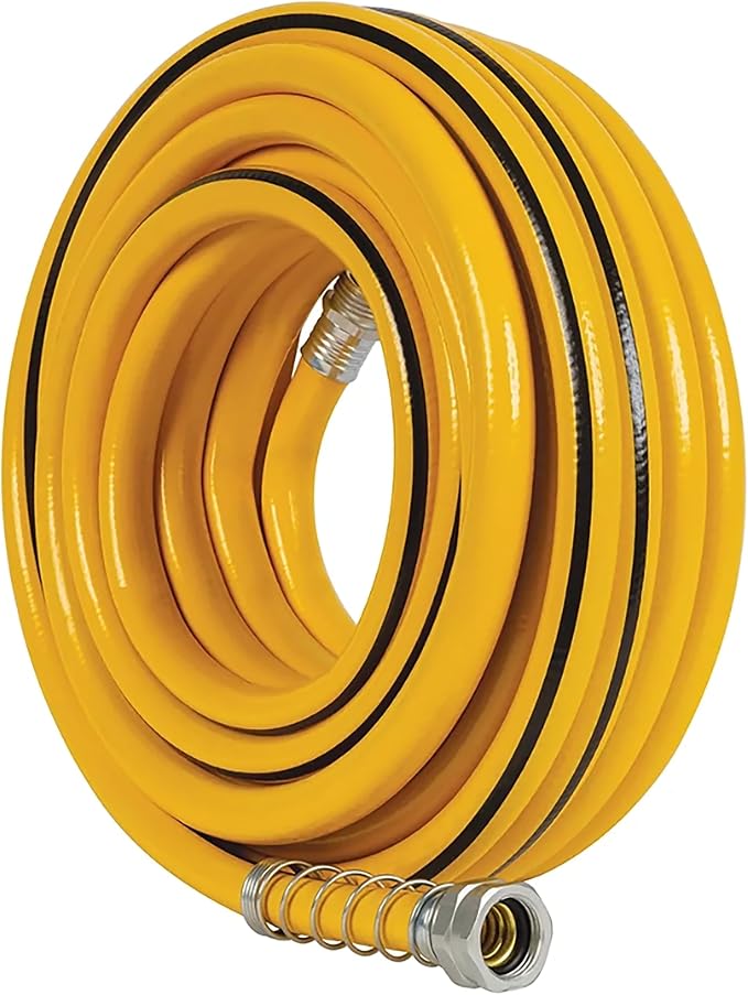 Gilmour 5/8" x 50' Heavy Duty Flexogen Water Hose, Flexible Garden Hose for Vegetable Gardens, Flower Beds, and Lawn Sprinklers, Yellow
