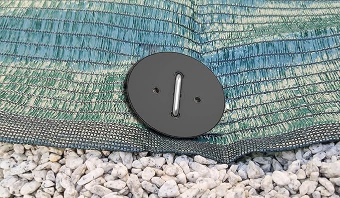 AAGUT 50 Pack Landscape Staples with Gasket Washer Caps, 6 Inch Vapor Barrier Stakes, Metal Garden Stakes Landscape Fabric Staples for Gardening Landscaping, Sod Fence Yard Lawn Ground Weed Mat Pins