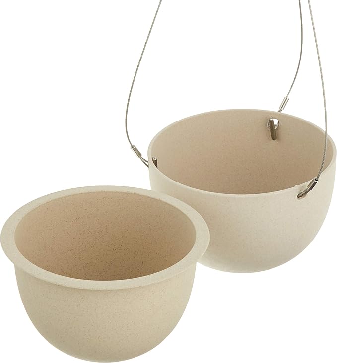 KINTO 29227 Plant Pot 201_ 5.5 inches (140 mm), Beige, Hanging Planter
