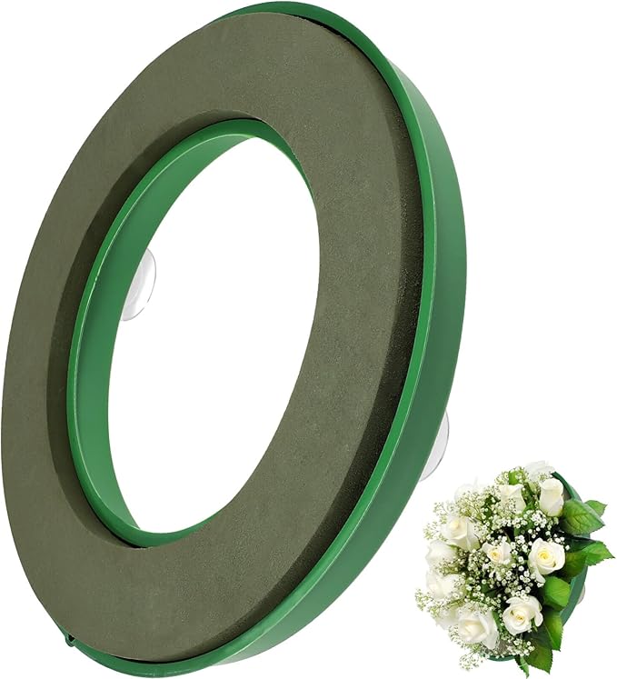 DIYEAH Foam Mud Block Ring - Artificial Floral Arrangement Mud Ring Wet Florist Florist Wedding Car Decor