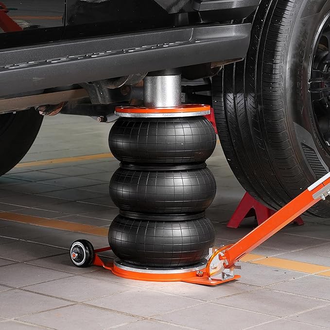 VEVOR Air Jack, 5 Ton/11000 lbs, 4-10 S Pneumatic Lifting Jack with Heightened Column & Adjustable Handle, Easy-to-Lift & Space-Saving Jack with Thick Rubber Pad, Fits for Sedan, SUV, Pickup Truck