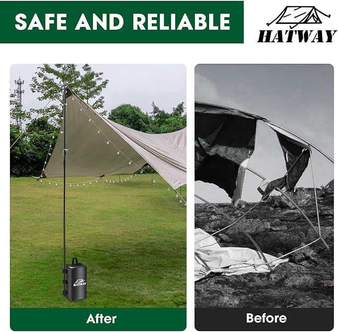 Hatway Canopy Weights,132 LBS Canopy Water Weight Bag Set of 4 Leg Weights for Pop Up Gazebo,Canopies,Tent-4 * 15L-Black
