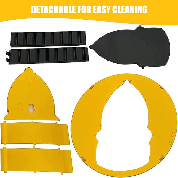 Pack 2 Bucket Lid Mouse Rat Trap, Mouse Catching Tool, Trap Door Style, Multi Catch, Auto Reset, Indoor Outdoor, 5 Gallon Bucket Compatible (Yellow)