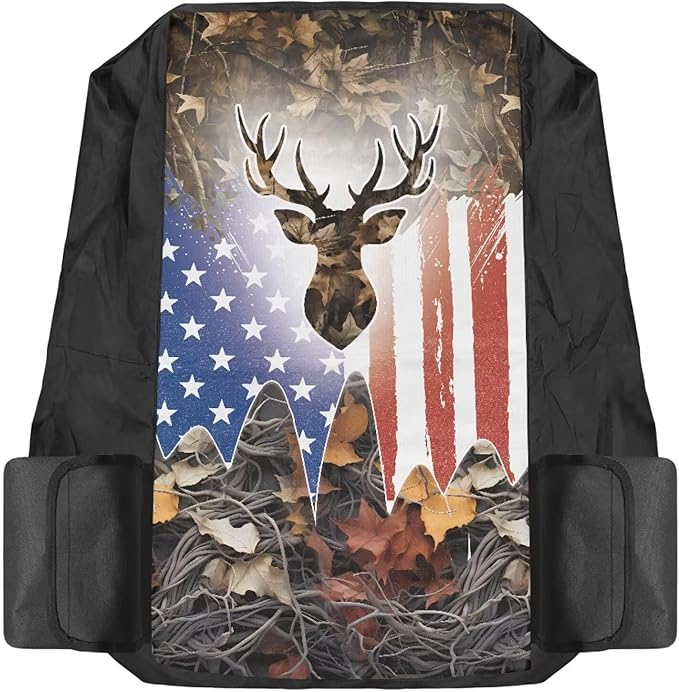 American Flag Riding Lawn Mower Seat Cover for Tractor Accessories Non Slip Agricultural and Industrial Vehicle Seat Cover Compatible with Craftsman Cub Cadet Kubota