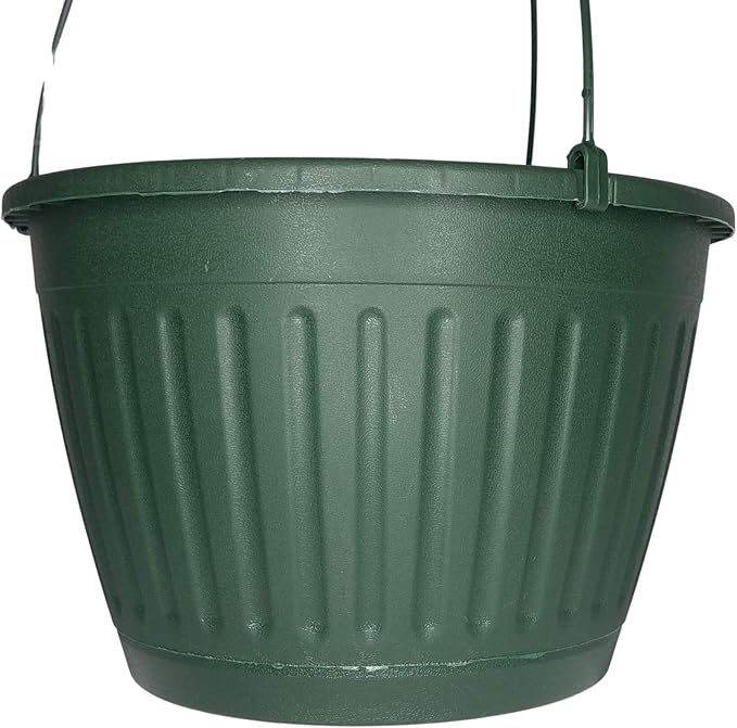 Landmark 10" Imperial Plastic Hanging Basket (Green, 10)
