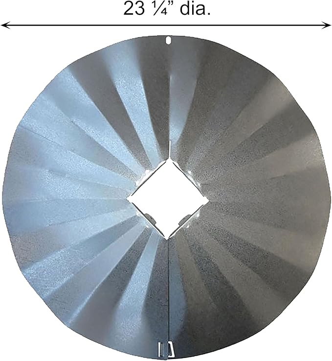 Erva Post Mounted Squirrel Baffles, Galvanized, 23.25" Dia. Each, Pack of 2