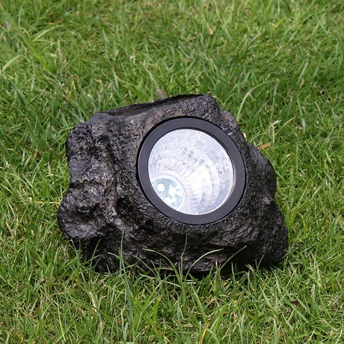 Outdoor Solar Rock Lights, LED Waterproof Solar Power Light, Imitation Stone Garden Lamp for Way, Walkway, Yard