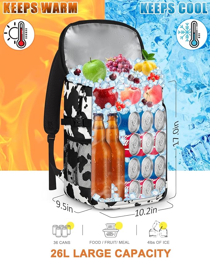 Capolo Cooler Backpack Insulated Waterproof for Women Men,36/45 Cans Lunch Backpack Coolers Leak Proof Soft Cooler Bag Ice Chest for Camping Beach