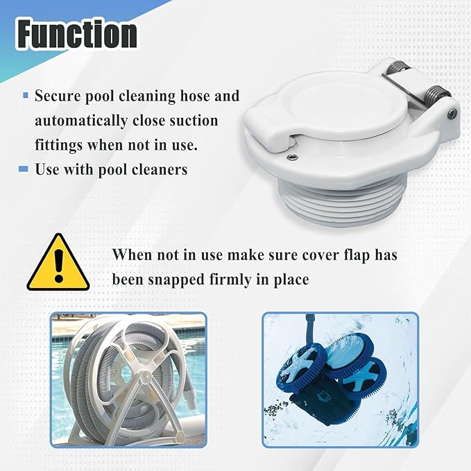 2 Pcs W400BWHP Vacuum Safety Lock, Swimming Pool Wall Accessory Replacement, for Pool Suction Cleaners