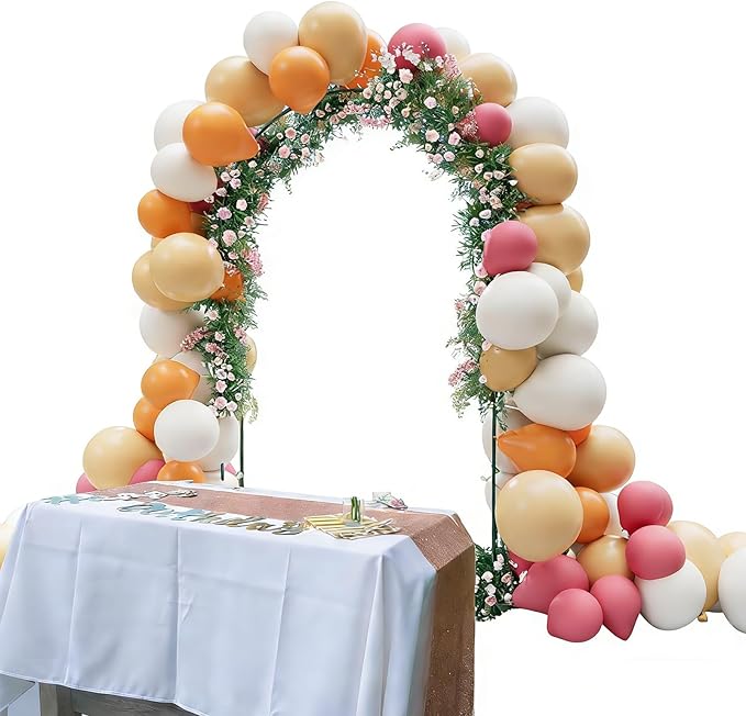 Heavy Duty Garden Arch Trellis for Climbing Plants Outdoor, Metal Garden Arbors Archway Arched Trellis with Planter Boxes, Wedding Arches for Ceremony Arch Backdrop Stands for Party Decorations, Black